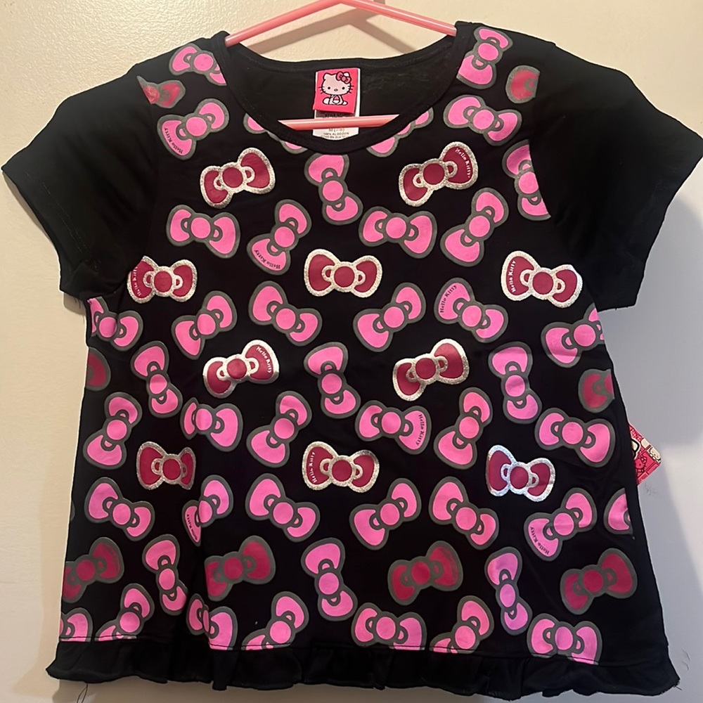 Hello Kittle Short Sleeve Little Girls Graphic Tee size Medium 7/8